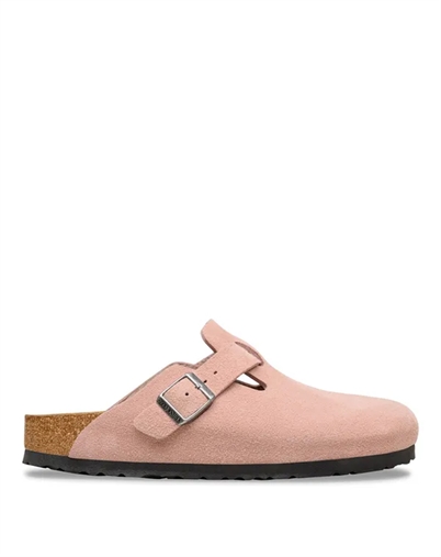 Birkenstock - Boston Suede Leather Sandal - Pink Clay